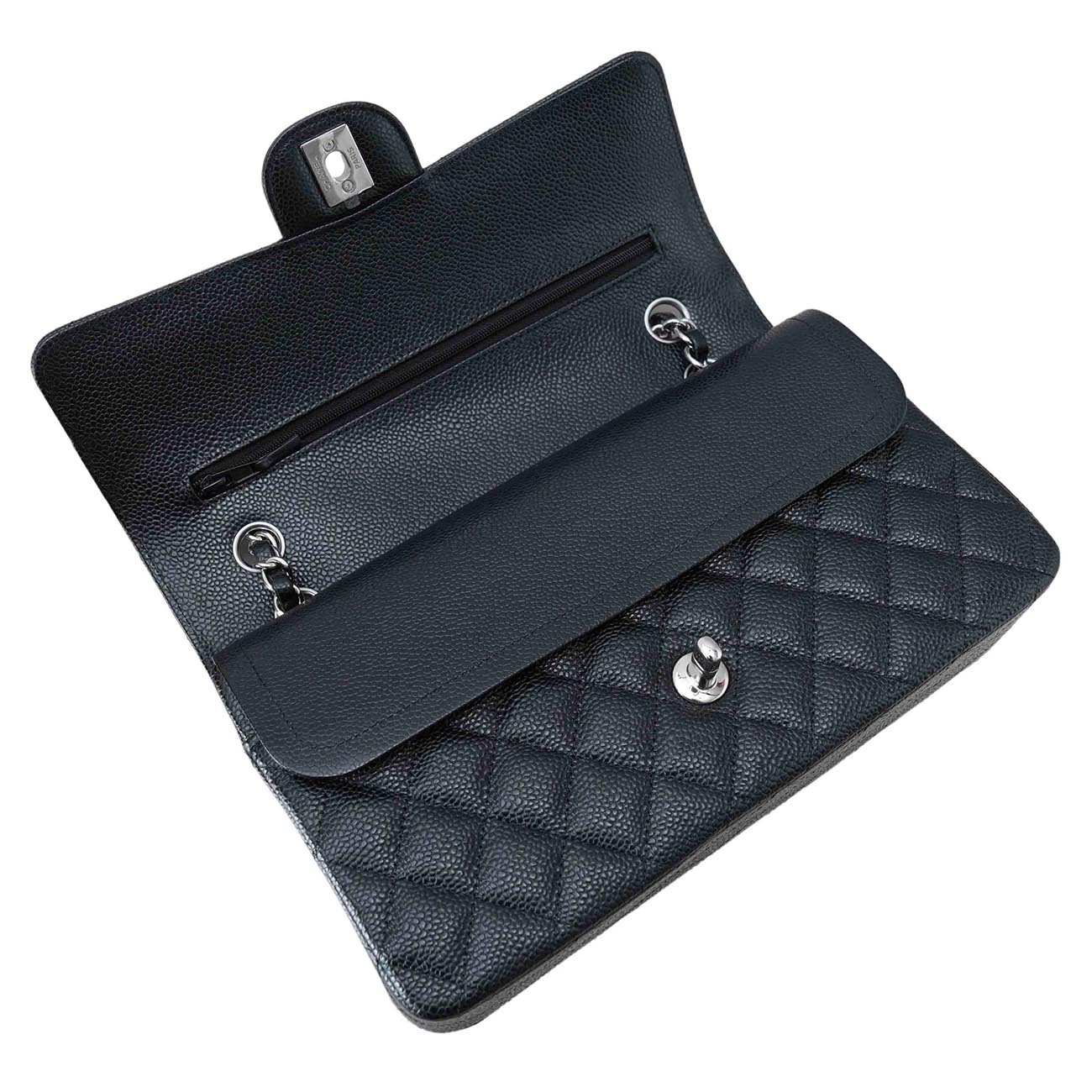 CHANEL(USED)샤넬 A01112 캐비어 클래식 미듐 플랩백